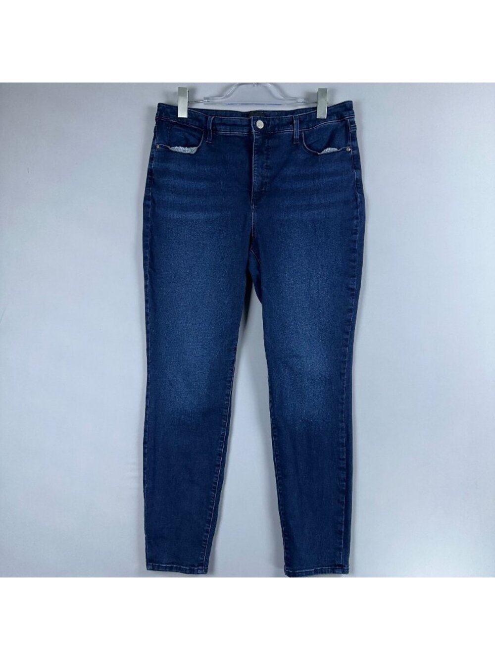 Talbots Jegging Jeans Womens Size 14 High Rise Skinny Fit Blue Dark Wash Stretch